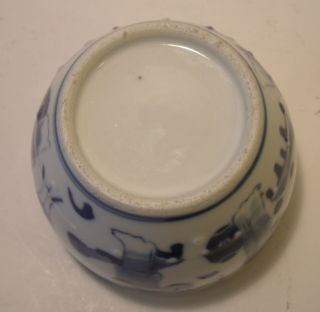 Unusual Chinese 18th/19th Century Blue And White Tea Caddy Base Musical Figures 6