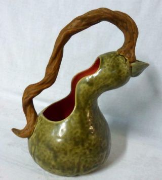 Arts & Crafts Studio Hand Crafted Art Pottery Gourd Pitcher