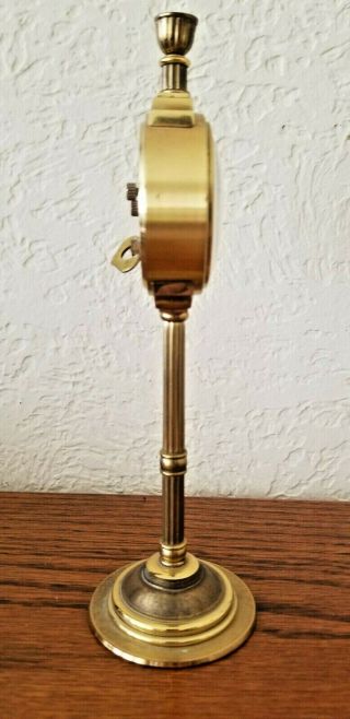 Antique Vintage Swiza Sheffield Lamp Post Alarm Clock 4