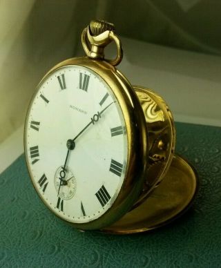 14k Solid Gold Pocket Watch Howard Watch Co.  Boston.  Holds Time Very Well