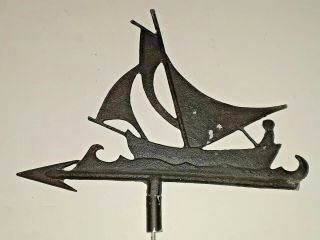 VINTAGE MAN IN A BOAT WEATHER VANE 2