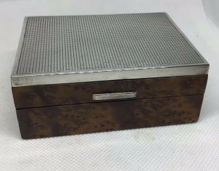 Antique Art Deco Italian Silver Wood Small Box Janetti