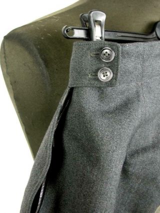 WW2 WWII GERMAN AIR FORCE LW WL LUFTWAFFE OFFICER BREECHES TROUSERS WITH LEATHER 5