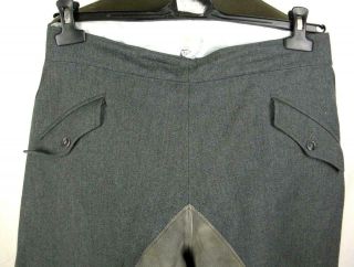 WW2 WWII GERMAN AIR FORCE LW WL LUFTWAFFE OFFICER BREECHES TROUSERS WITH LEATHER 7