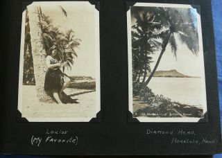 Mesmerizing 1943,  Wwii.  Real Photo Album & Pcards.  Hawaii,  Honolulu,  And,  52 Pg