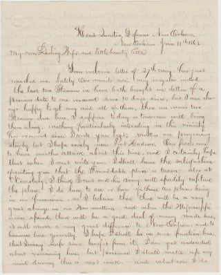 Civil War Soldier Letter Orleans June 1863 - Gen T.  W.  Sherman - Nig - Er Regt