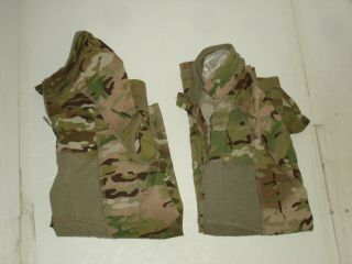 Military Surplus Multicam Massif 1/4 Zip Army Combat Shirts X2 Fr Small