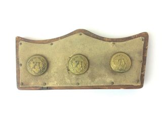 Antique 71st Regiment York Civil War Union Soldier Brass Cuff Buttons