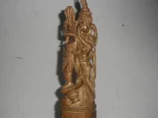 ANTIQUE ASIAN INDIAN GILT WOOD CARVING 3