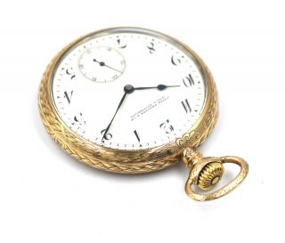 ANTIQUE PATEK PHILIPPE POCKET WATCH 14K GOLD RETAILED BY SHREVE CRUMP LOW c1913 3