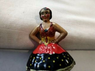 Vintage Marx Toy Ballerina Spinning Top - Tin