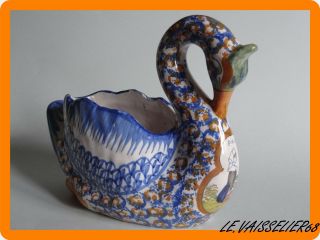 Vintage Swan French Faience Henriot Quimper