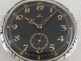 OMEGA Antique 1902 - 1908 Swiss Silver Art Deco Men ' s Pocket Watch SERVICED & RUNS 3