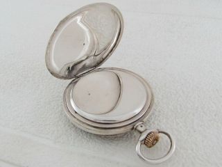 OMEGA Antique 1902 - 1908 Swiss Silver Art Deco Men ' s Pocket Watch SERVICED & RUNS 7