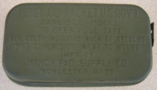 WW2 US 1st Aid Carlisle Bandage Field Medical Packets - 10 - MINTY 3