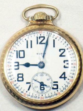 Antique 1927 Elgin Bw Raymond 16s 21j Pocket Watch 12k Gold Fill Case