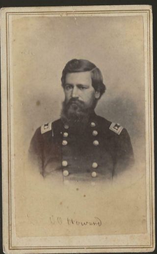 Civil War Cdv Union General Oliver O Howard From Maine