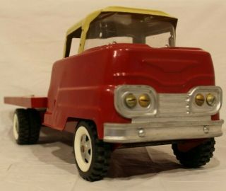 Vintage 1950 ' s Structo Pressed Steel Stub Nose Flat Bed Stake Truck 7