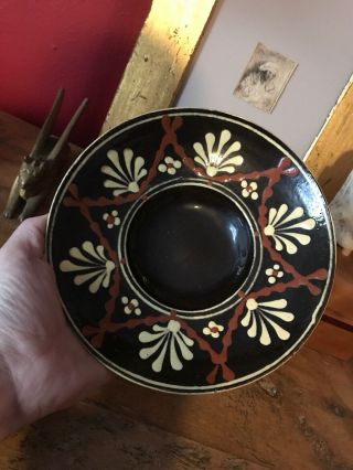 Antique Vintage Pennsylvania Slip Glaze Folk Art Redware Pottery Signed