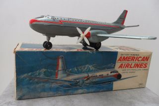 Rare Airplane American Airlines Battery Op.  By Haji Made In Japan 1960 