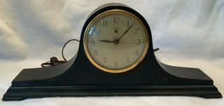 Vintage C.  1930s Telechron Camelback Mahogany Electric Mantel Clock -