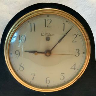 Vintage c.  1930s TELECHRON Camelback Mahogany Electric Mantel Clock - 2