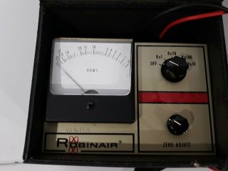 Vintage Extremely Rare Robinair 12855 Ohmmeter Tester Ranges RX1 RX10 RX100 RX1K 3