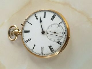 18k Solid Gold Pocket Watch Vintage Antique 1890