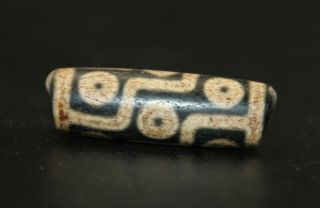 48 15mm Oriental Vintage Unusual Agate Tibetan Old 9 Eyes Dzi Bead