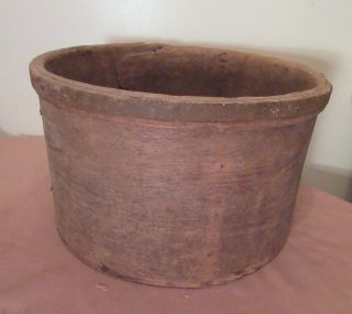 large 1800 ' s antique handmade pantry cheese wood iron round box container wine 5