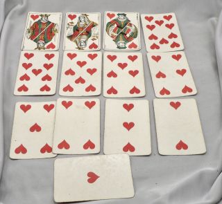 Antique B.  P.  GRIMAUD Paris 52 Playing Cards Deck Genoese Pattern UnNumbered 6