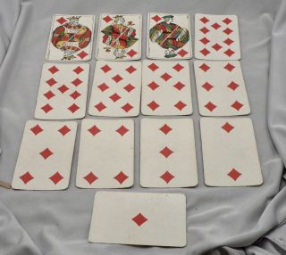 Antique B.  P.  GRIMAUD Paris 52 Playing Cards Deck Genoese Pattern UnNumbered 8