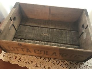 Very Rare Vintage Lotta Cola Wood Soda Pop Crate 2