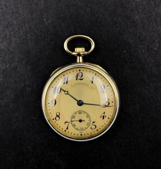 1905 Longines 0s Spaulding & Co 17j Solid 18k Gold Pocket Watch Fine Guilloche