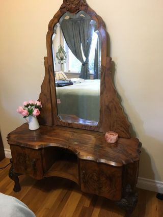 Antique Vanity Dresser With Mirror Was Passed Down From My Grandmother