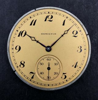 1919 Hamilton 12s 23j Antique Pocket Watch 920/1 1864518 Running Of