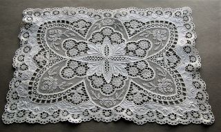 Fabulous Vintage Normandy Lace Tray Cover 14” X 9 3/4”