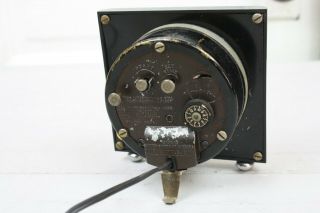 Hammond Synchronous Alarm Clock Black Bakelite Electric Silver Chrome Trim 6
