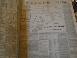 Newspapers York Herald,  April 1 - June 30,  1861 Start Of Civil War 80 Issues
