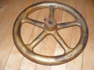 Antique Vintage 13 " Cast Iron Industrial Machine Handwheel Pulley Steampunk Part