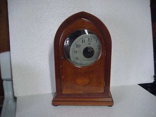 Vintage Ato Style Battery Bulle ? Wood Inlaid Beehive Case Clock Parts Repair A