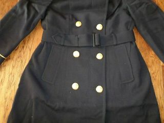 U.  S MILITARY WOMEN ' S ARMY ISSUE WOOL OVERCOAT WITH REMOVABLE LINER ALL WEATHER 2