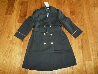 U.  S MILITARY WOMEN ' S ARMY ISSUE WOOL OVERCOAT WITH REMOVABLE LINER ALL WEATHER 5