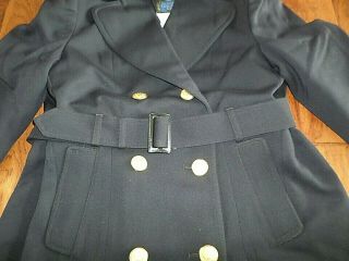 U.  S MILITARY WOMEN ' S ARMY ISSUE WOOL OVERCOAT WITH REMOVABLE LINER ALL WEATHER 8