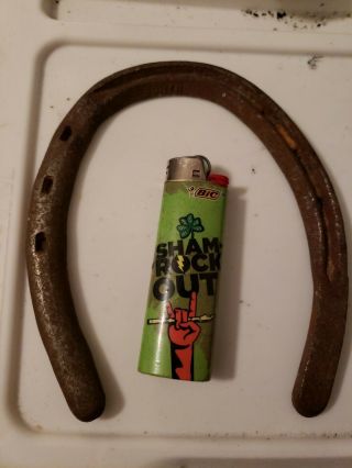 Large Vintage Iron Horseshoe Good Luck Door Decoration - 7 1/4 "