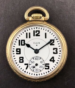 1943 Elgin 16s 21j Antique Pocket Watch B W Raymond 478/15 41978594 Running Of