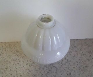 W.  C.  Shinn Mfg.  Co.  Old White Glass Lightning Rod Ball Garden Roof Decor 3