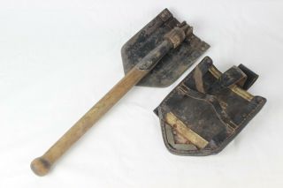 World War 2 Dated 1943 German Entrenching Shovel With Carrier