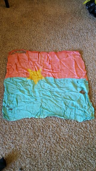 Flag Of The Viet Cong: Torn And Faded,  Handmade: 35x32