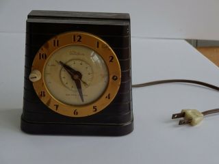 Vintage Art Deco Telechron Electric Alarm Clock,  Running Order 1940 